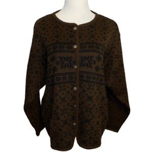 Vintage Tally Ho Women’s Brown And Black Sweater Size 1X